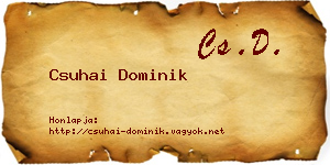 Csuhai Dominik névjegykártya